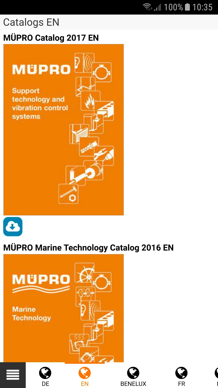 MÜPRO Catalogue App screenshot