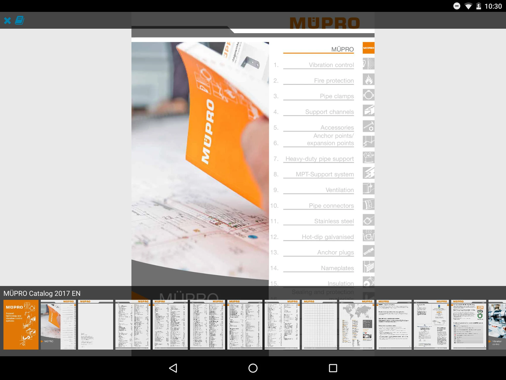 MÜPRO Catalogue App screenshot